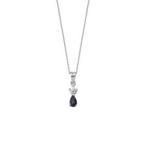 Koçak 0.29 Karat Safir Pırlanta Kadın Kolye
