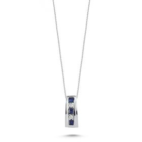 Koçak 0.32 Karat Safir Pırlanta Kadın Kolye