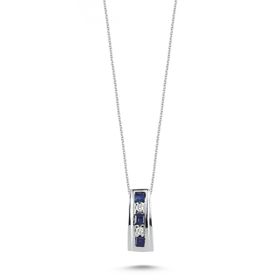 Koçak 0.32 Karat Safir Pırlanta Kadın Kolye