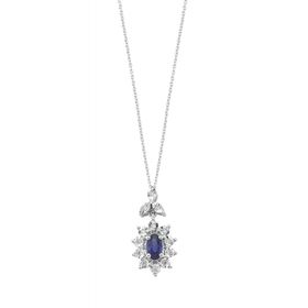 Koçak 0.46 Karat Safir Kadın Pırlanta Kolye