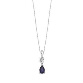 Koçak 0.49 Karat Safir Pırlanta Kadın Kolye
