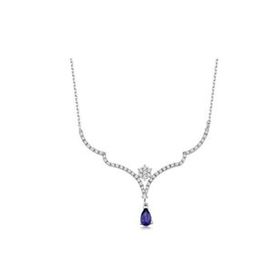 Koçak 0.49 Karat Safir Pırlanta Kadın Kolye