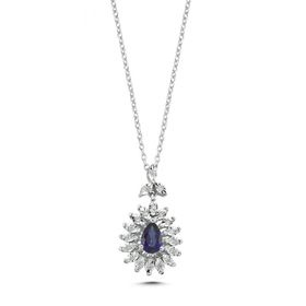 Koçak 0.61 Karat Safir Kadın Pırlanta Kolye