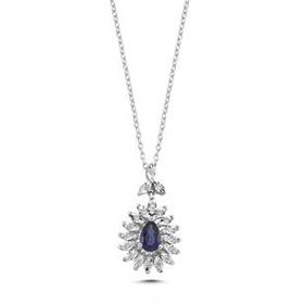 Koçak 0.61 Karat Safir Kadın Pırlanta Kolye
