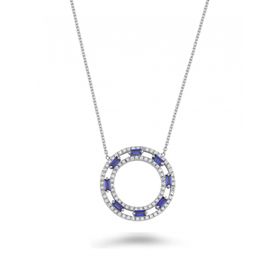 Koçak 0.85 Karat Safir Kadın Pırlanta Kolye