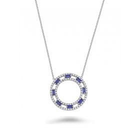 Koçak 0.85 Karat Safir Kadın Pırlanta Kolye
