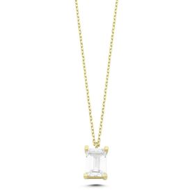 Koçak 14 Ayar Altın Baget Tektaş Kolye