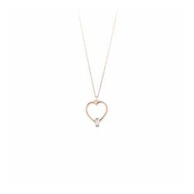 Koçak 14 Ayar Kalp Baget Taşlı Altın Kolye