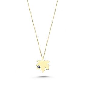 Koçak 14 Ayar Yaprak Figürlü Altın Kolye