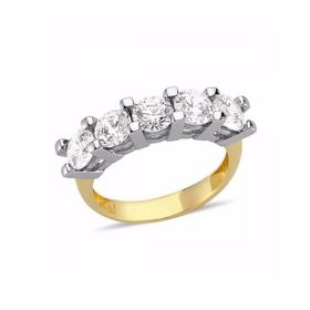 Koçak Gold 14YZK779 14 Ayar Beyaz Altın Beştaş Yüzük