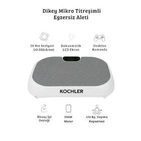 Kochler Vibecore Ev Tipi Dikey Mikro Titreşimli Gri Egzersiz Aleti