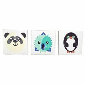 Koçtaş 3'lü Kanvas Set Panda Tablo