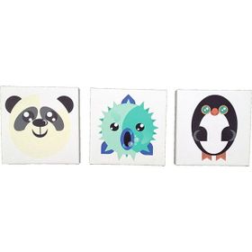 Koçtaş 3'lü Kanvas Set Panda Tablo