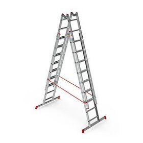 Koçtaş Endüstriyel 2x11 Çift Sürgülü Alüminyum Merdiven