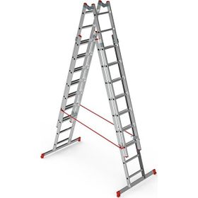 Koçtaş Endüstriyel 2x11 Çift Sürgülü Alüminyum Merdiven