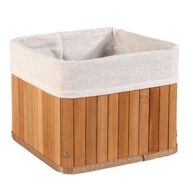 Koçtaş İçi Kumaşlı Bambu Naturel Sepet