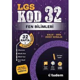 KOD 32 LGS Fen Bilimleri 32 Hafta 4 Haftalık Tekrar - Tudem Yayınları