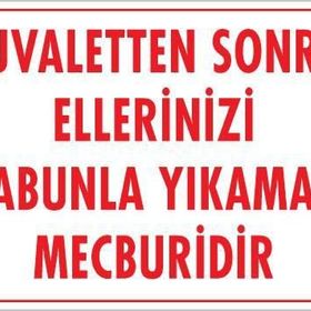 KOD:1201 Ellerinizi Yıkayınız 25x35 Uyarı Levhası