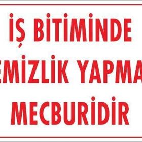 KOD:1202 Temizlik Düzen 25x35 Uyarı Levhası