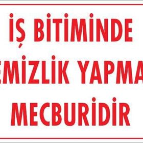 KOD:1202 Temizlik Düzen 25x35 Uyarı Levhası