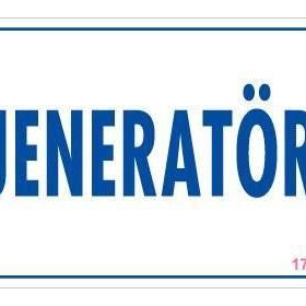 KOD:1722 Jeneratör 17.5x25 Uyarı Levhası