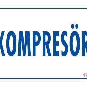 KOD:1732 Kompresör 17.5x25 Uyarı Levhası