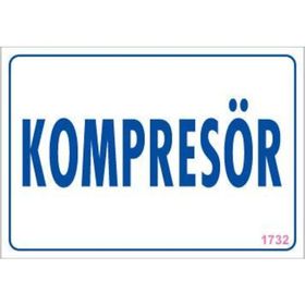 KOD:1732 Kompresör 17.5x25 Uyarı Levhası