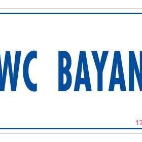 KOD:1784 WC 17.5x25 Uyarı Levhası