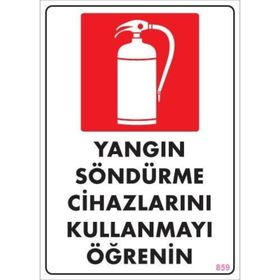 KOD:859 Yangın Söndürme Tüpü 25x35 Uyarı Levhası