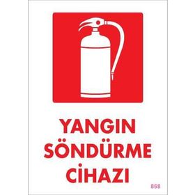 KOD:868 Yangın Söndürme Cihazı 25x35 Uyarı Levhası