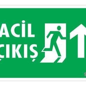 KOD:943 Acil Çıkış 17.5x25 Uyarı Levhası