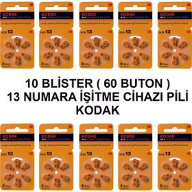 Kodak 13 Numara 10 Paket Kodak Işitme Cihazı Pili