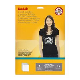 Kodak 20x30 cm 5 Sayfa Koyu Renkli Tişörtler İçin T-Shirt Transfer Kağıdı