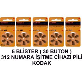 Kodak 312 Numara 5 Paket Kodak Işitme Cihazı Pili