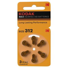 Kodak 6 Adet 312 Numaralı İşitme Cihazı Pili