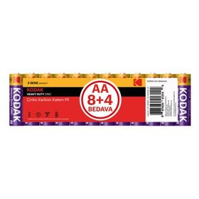 Kodak Çinko Karbon AA 8+4 Blister Kalem Pil