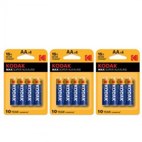 Kodak Max Super Alkalin 3x4 12 Adet Alkalin Kalem Pil