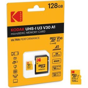 Kodak MSD UHS-I U3 Micro SD Kart 128 GB ve SD Adaptör