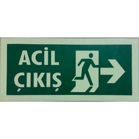 KOD:DEK FL 940 Acil Çıkış 14x30 Uyarı Levhası