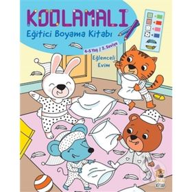 Kodlamalı Eğitici Boyama Kitabı Eğlenceli Evim Sincap Kitap