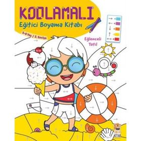 Kodlamalı Eğitici Boyama Kitabı Eğlenceli Tatil Sincap Kitap