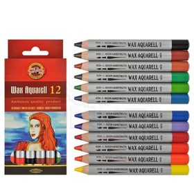 Koh-i Noor 12 Renk Wax Aquarell Sulandırılabilir Pastel Boya Seti