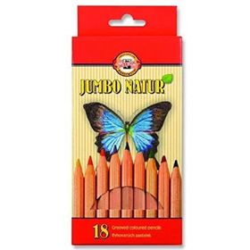 Koh-i Noor 5587367 2173 Natur Jumbo 18'li Naturel Kuru Boya Kalemi