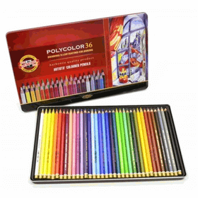 Koh-i Noor Metal Kutu 36'lı Polycolor Artist Kuru Boya Kalemi