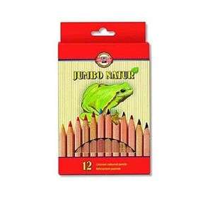 Koh-I-Noor Natur Jumbo Naturel Kuru Boya Kalemi 12’li Set