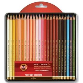 Koh-i Noor Polycolor Artist Portre Tonları Metal Kutu 24'lü Kuru Boya Kalemi