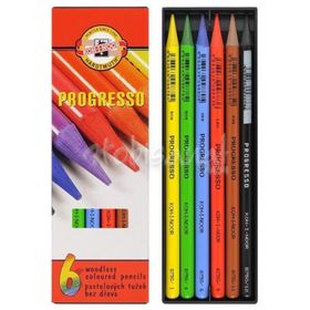 Koh-i Noor Progresso 6'lı Kuru Boya Kalemi Seti