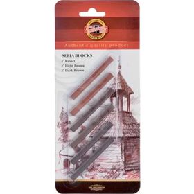 Koh-i Noor Sepia Blocks 6'lı 4392 Grafit Çubuk Seti