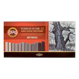 Koh-I-Noor Toison D’or Soft Gri Tonları 12’li Pastel Boya