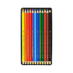 Kohinoor 3822 Polycolor 12'li Metal Kutu Kuruboya Kalem Seti